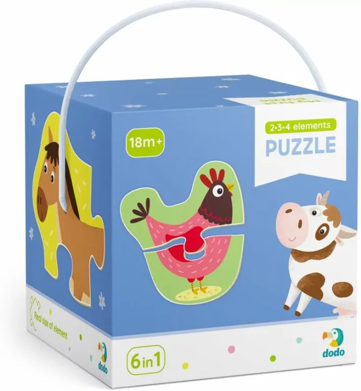 DODO. Zwierzęta domowe Puzzle 2-3-4 - tantis.pl