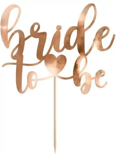 Topper. Bride to be, różowe złoto 17.5 cm - tantis.pl