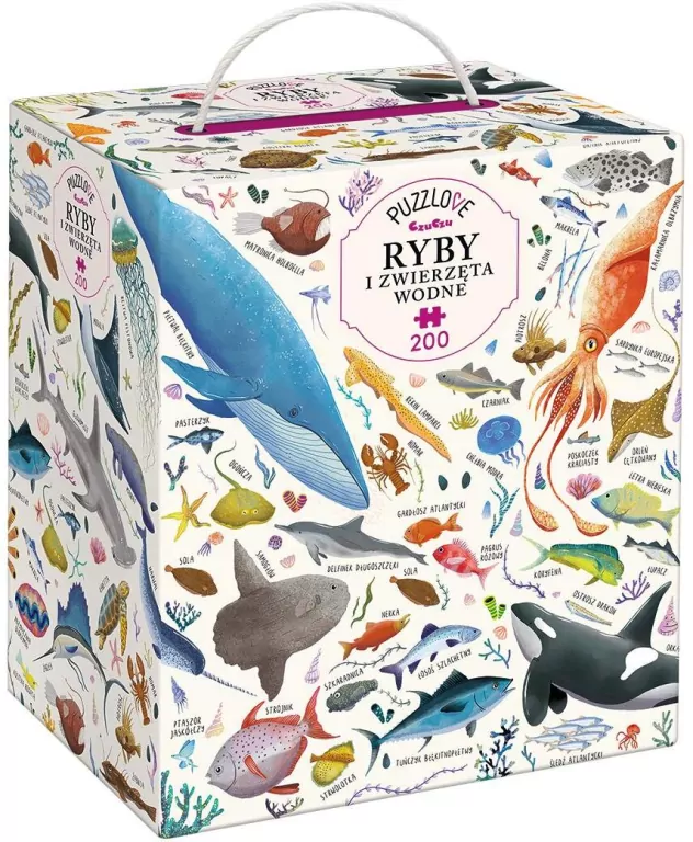 CzuCzu. Puzzlove. Ryby i zwierzęta wodne. 200 el. - tantis.pl