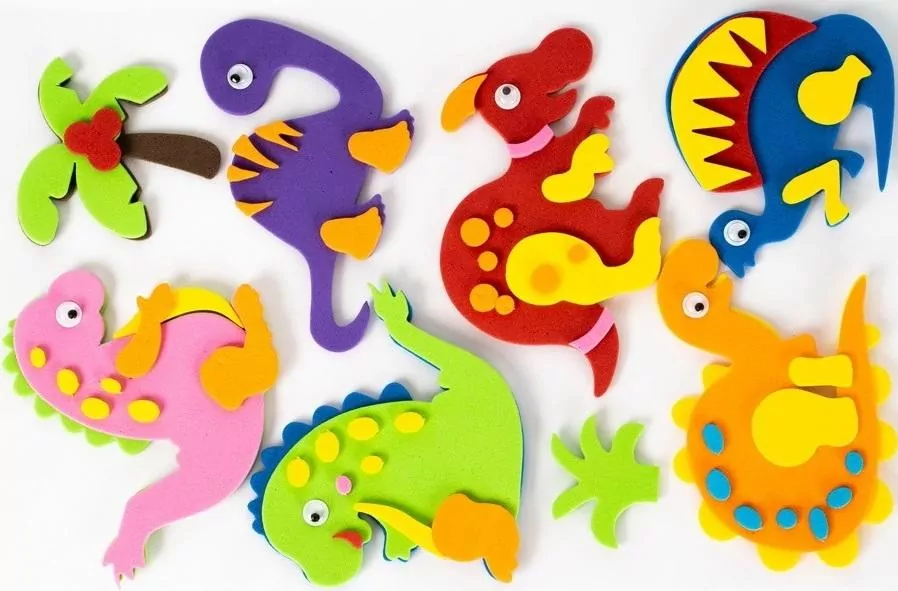 Naklejki piankowe 3D, 3 cm. Dinozaury - tantis.pl