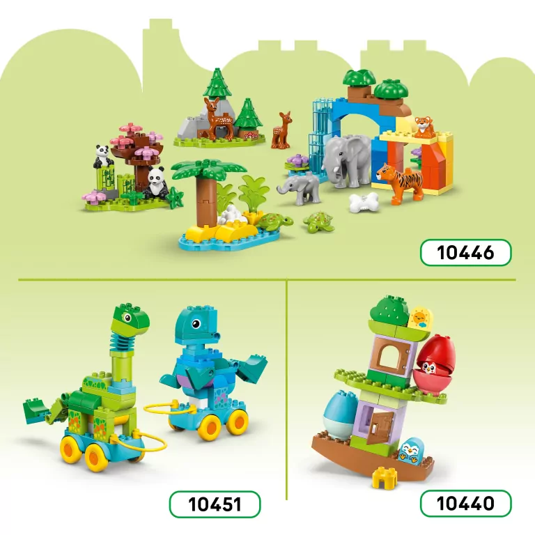 LEGO® Duplo. 3 w 1 Zwierzątka na kółkach 10448 - tantis.pl