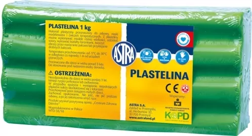 Astra. Plastelina 1kg, zielona jasna - tantis.pl