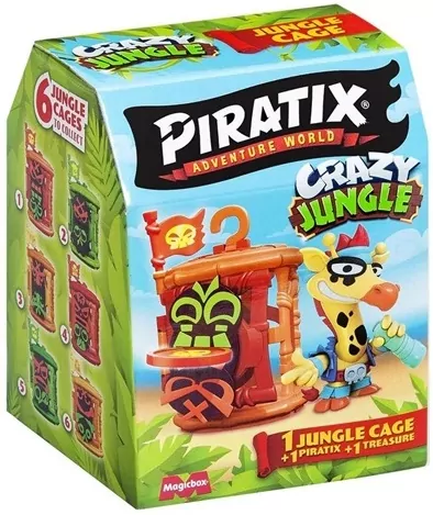 Piratix Crazy Jungle Klatka Kryjówka + Figurka 1szt.mix - tantis.pl