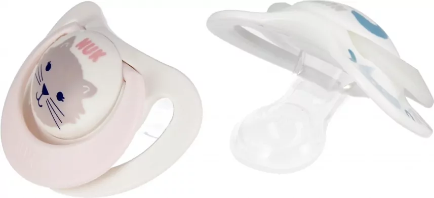 NUK. Day & Night. Smoczki. 0-6 miesięcy. Kotek i noc - tantis.pl
