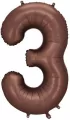 Balon foliowy cyfra 3 86cm mocca - tantis.pl