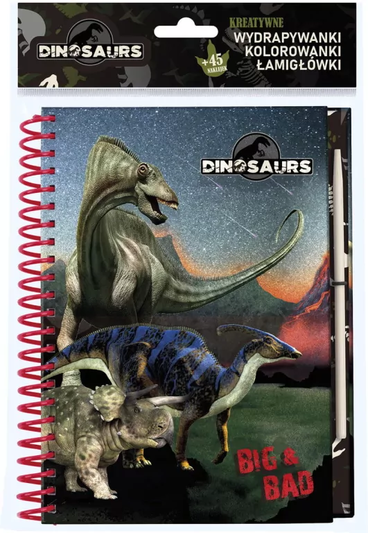 Notes kreatywny z wydrapywankami. Dinozaur - tantis.pl