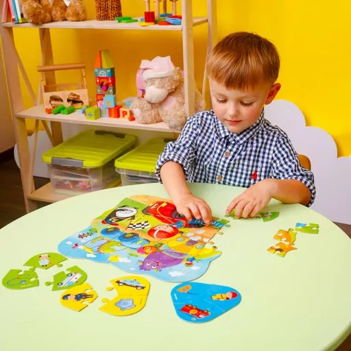Puzzle 2w1 Pojazdy 49el - tantis.pl