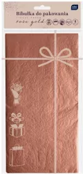 Bibułka do pakowania 50x70cm 5 arkuszy rose gold