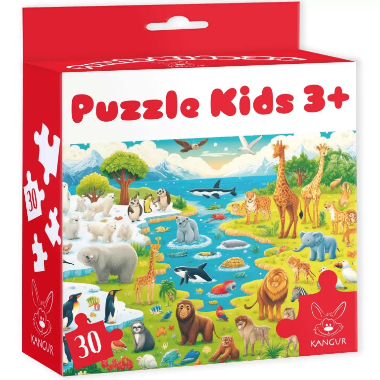 Puzzle 30 Kids Dzikie Zwierzęta 3+ - tantis.pl