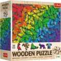 Puzzle drewniane 500+1 Tęczowe motyle TREFL - tantis.pl