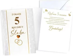 Karnet Rocznica ślubu 5