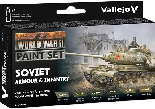 Vallejo: 70.202 - Model Color - WWII Soviet Armour & Infantry (6 x 18 ml) - tantis.pl