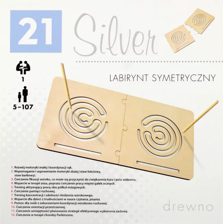 Symetryczny labirynt 2 Silver ALEX - tantis.pl