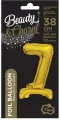 Balon foliowy B&C Cyfra stojaca "7" złota 38cm - tantis.pl