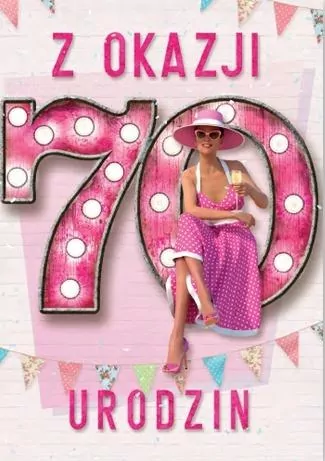 Kartka okolicznościowa Urodziny 70 - tantis.pl