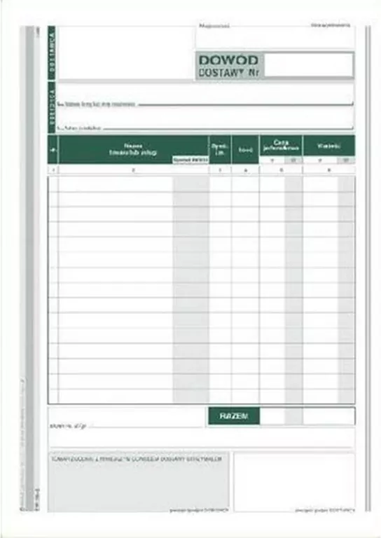 Dowód dostawy 315-3 - tantis.pl