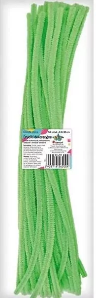 Druciki dekoracyjne 0,6x30cm fluo zielone 50szt - tantis.pl