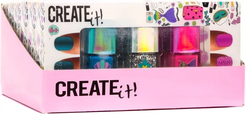 Create It!. Lakier do paznokci Mermaid, 3 sztuki - tantis.pl