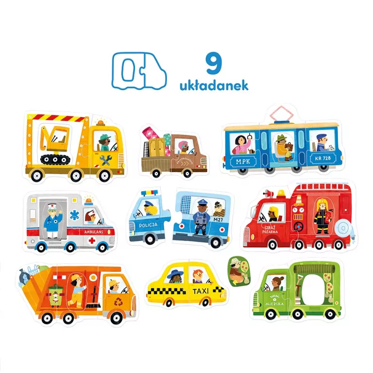 CzuCzu. Pojazdy. Pierwsze puzzle. 2+ - tantis.pl