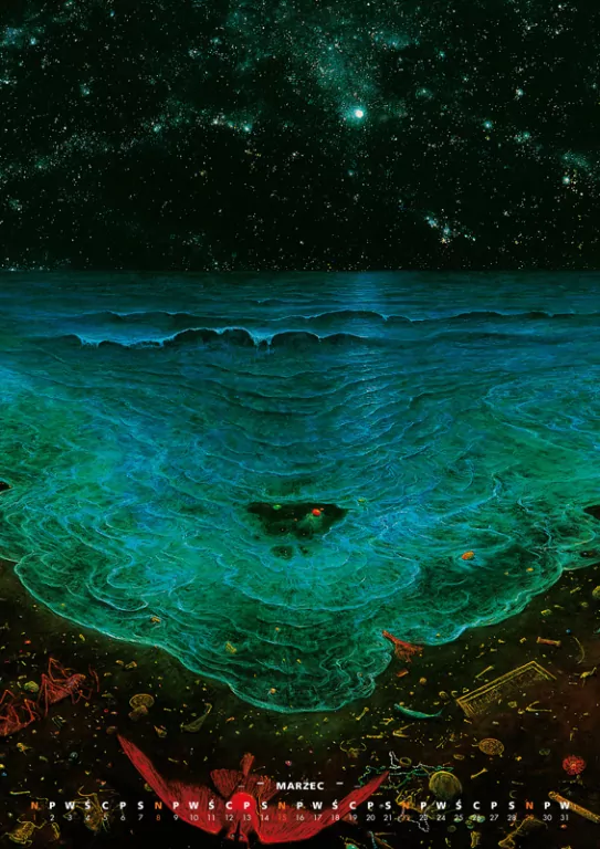 Kalendarz 2026 - Beksiński wzór 8 A3 - tantis.pl