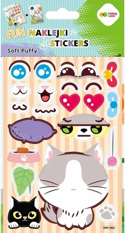 Naklejki 3D Soft Puffy Cat 110x205 HAPPY COLOR - tantis.pl
