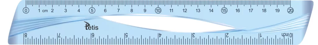 Linijka niebieska 20cm - tantis.pl