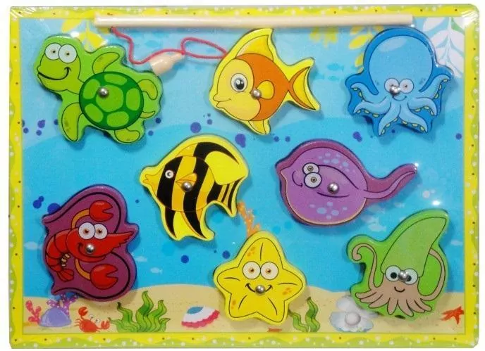 Układanka drewniana z wędką - tantis.pl