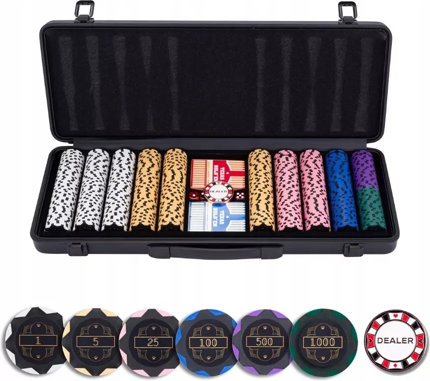 Zestaw do pokera 500 Exclusive bez nominałów - tantis.pl