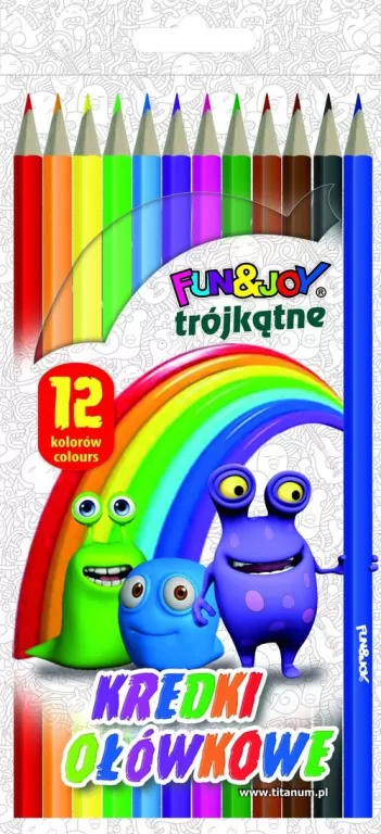 Kredki ołówkowe trójkątne 12 kolorów - tantis.pl