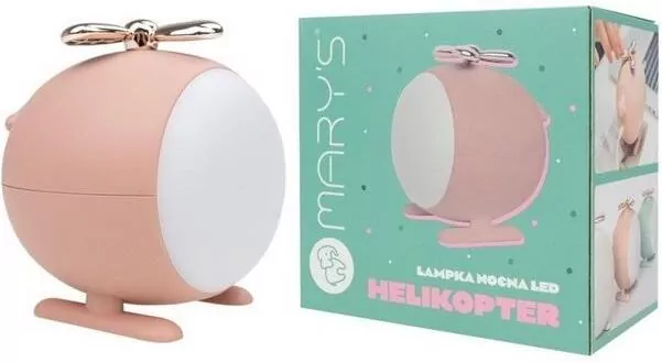 Lampka nocna LED helikopter różowy - tantis.pl