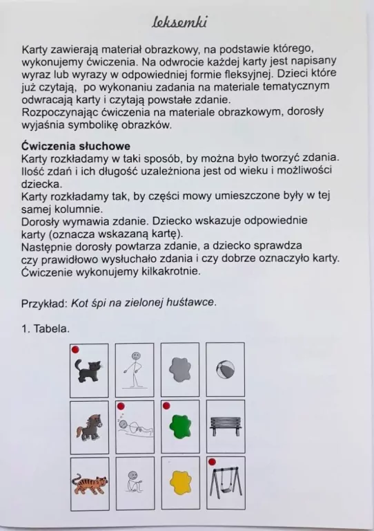 Leksemki. Karty rozwijające mowę i język - tantis.pl