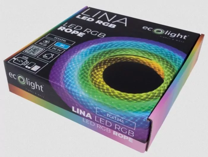 Lina LED RGB 3M 5V z pilotem - tantis.pl