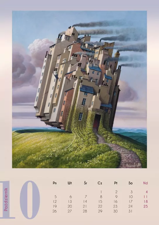 Kalendarz 2026 - Jacek Yerka wzór 2 A3 - tantis.pl