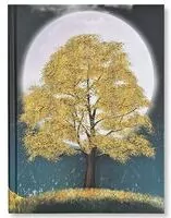 Notatnik szyty. Pozłacane drzewo nocą - tantis.pl