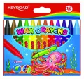 Kredki Keyroad świecowe 11mm 12 kolorów - tantis.pl