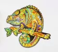 Puzzle drewniane eko 69. Kameleon - tantis.pl