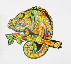 Puzzle drewniane eko 69. Kameleon