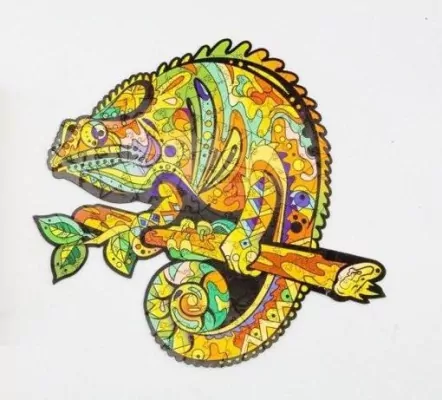 Puzzle drewniane eko 69. Kameleon