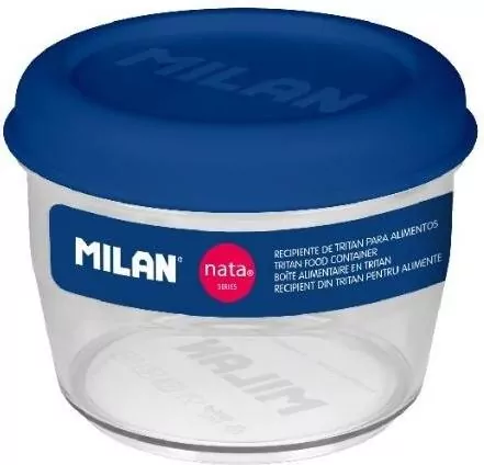 Pojemnik na lunch okrągły 0,5L niebieski MILAN - tantis.pl