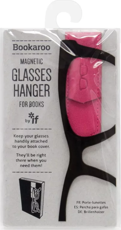 Bookaroo Glasses hanger - uchwyt na okulary do książki różowy - tantis.pl