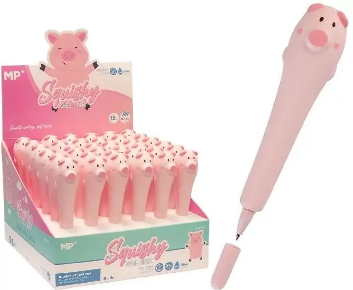 Długopis żelowy 0,5mm Squishy Świnka (36szt) - tantis.pl