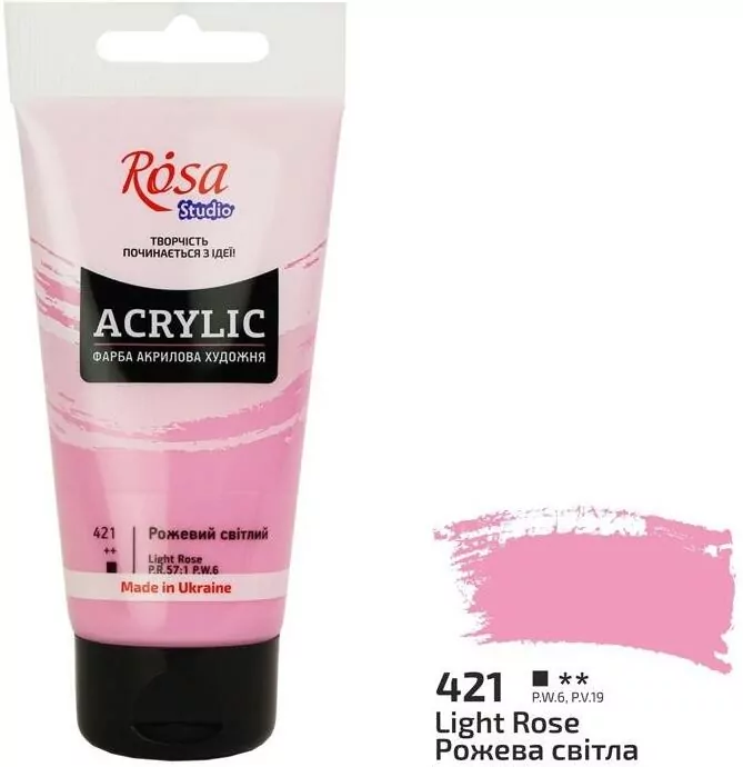 Farba akrylowa light pink 421 75ml - tantis.pl