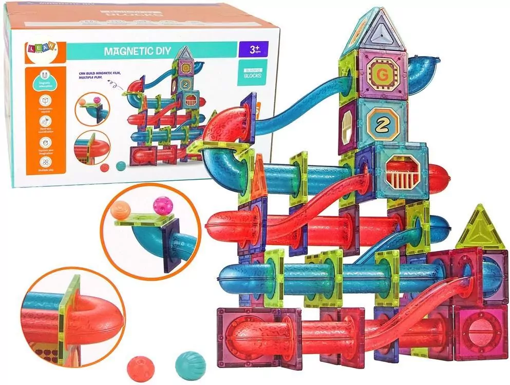 Klocki magnetyczne 3D, 145 elementów - tantis.pl