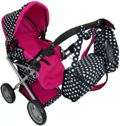 Wózek dla lalek głęboki z torbą