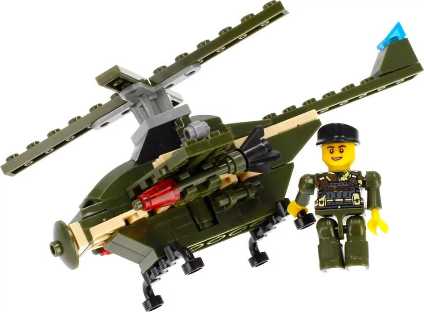 Klocki konstrukcyjne Alleblox Military 96-104 elementy, mix - tantis.pl