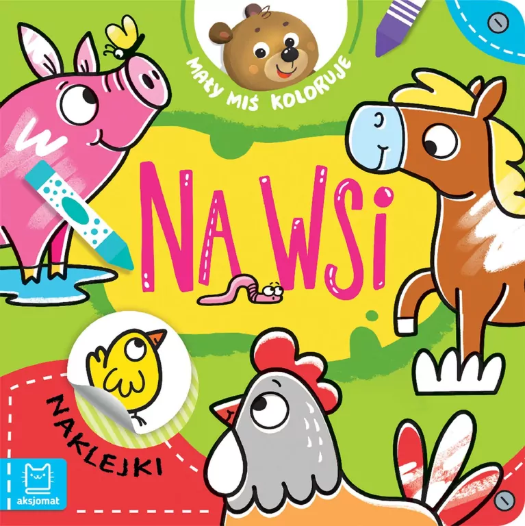 Mały miś koloruje. Na wsi - tantis.pl