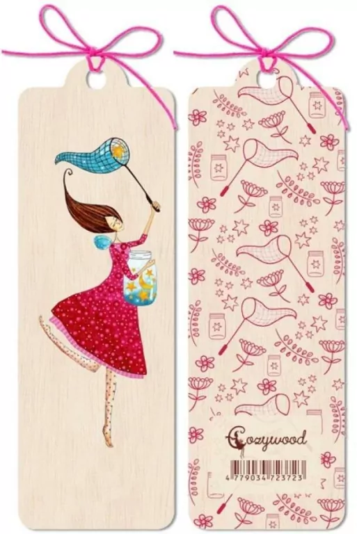 Zakładka drewniana. Słoik gwiazd - tantis.pl