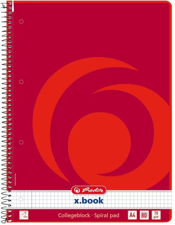 Brulion na spirali A4/80K kratka x.book (5szt) - tantis.pl