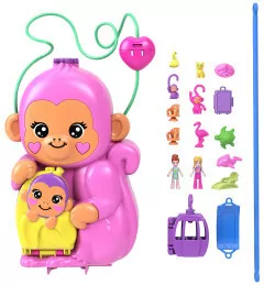 Polly Pocket. Kompaktowa torebka Urocze małpki - tantis.pl