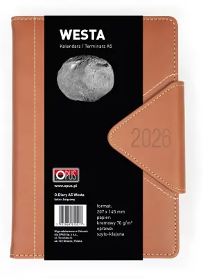 KALENDARZ KSIAZ A5 OPR TW DZIENNY WESTA BRA OPS